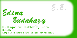 edina budahazy business card
